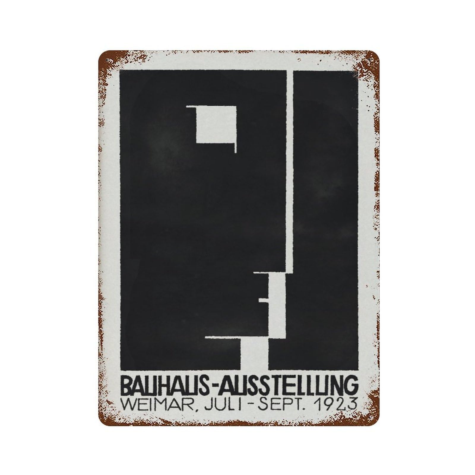 xiaoxiaoshen Bauhaus Exhibition Minimalist Wall Decor Art Metal Tin Poster Modern Home Decor Art Home Bar Shop Decorations Vintage Sign 40x30cm