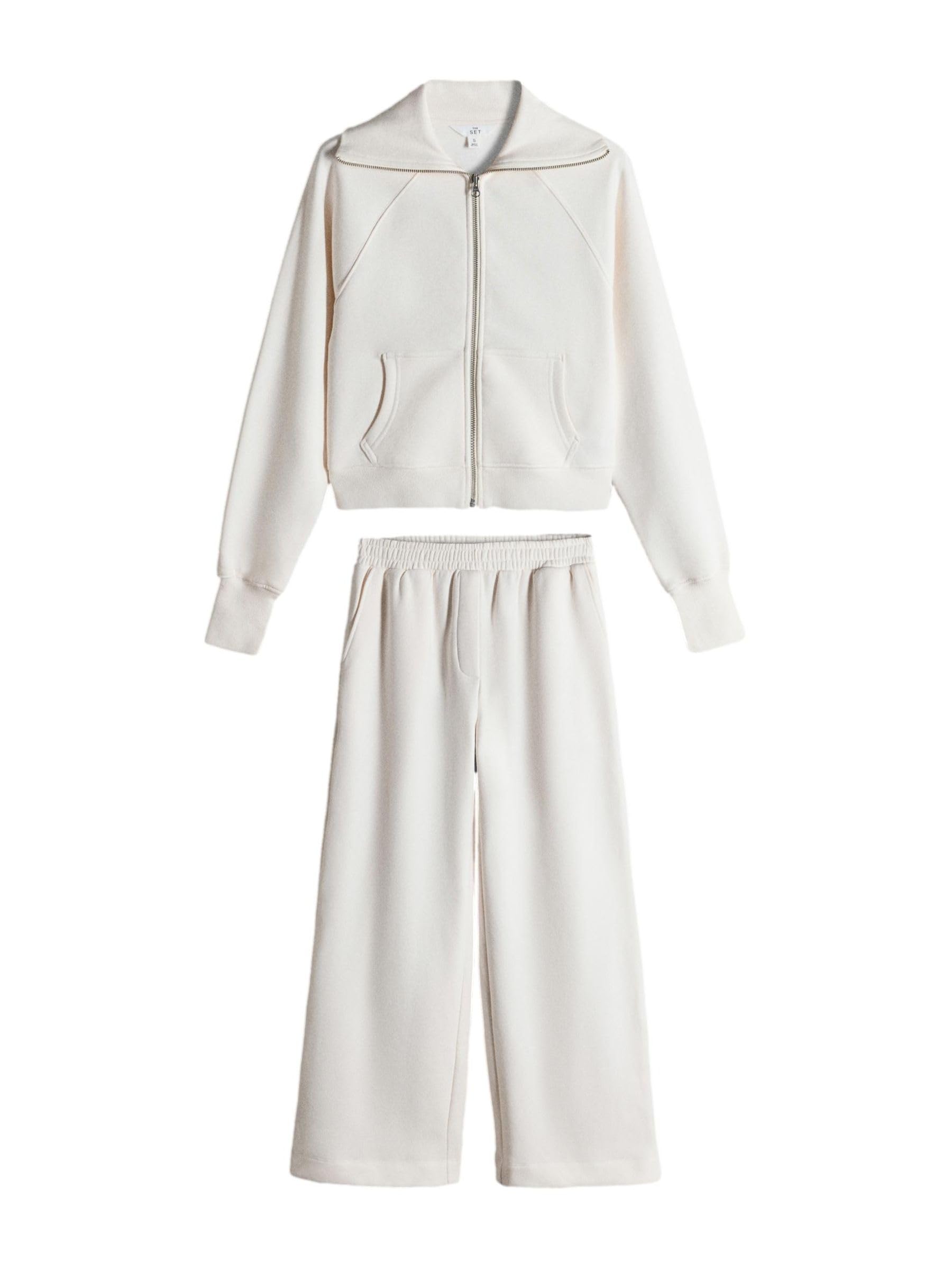 THE SET Donne Completo con felpa con zip e pantaloni da jogging