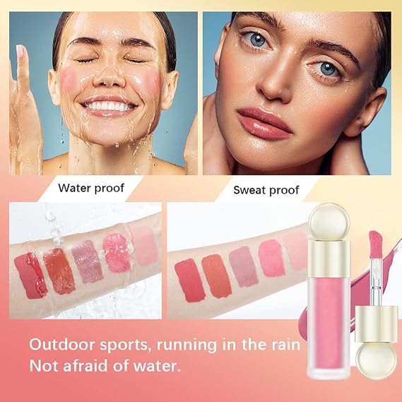 Liquid Blush - Soft Cream Blush Tint, Makeup for Face & Cheeks (#02)