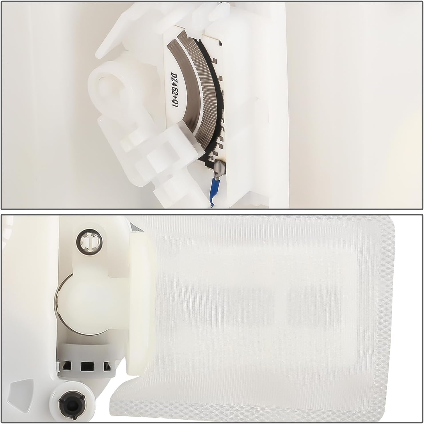 Auto Dynasty E2282M Electric Fuel Pump Module Assembly with Sending Unit Compatible with Ford E-150 E-250 E-350 4.9L 5.8L 7.5L 1992-1996, 12V, White