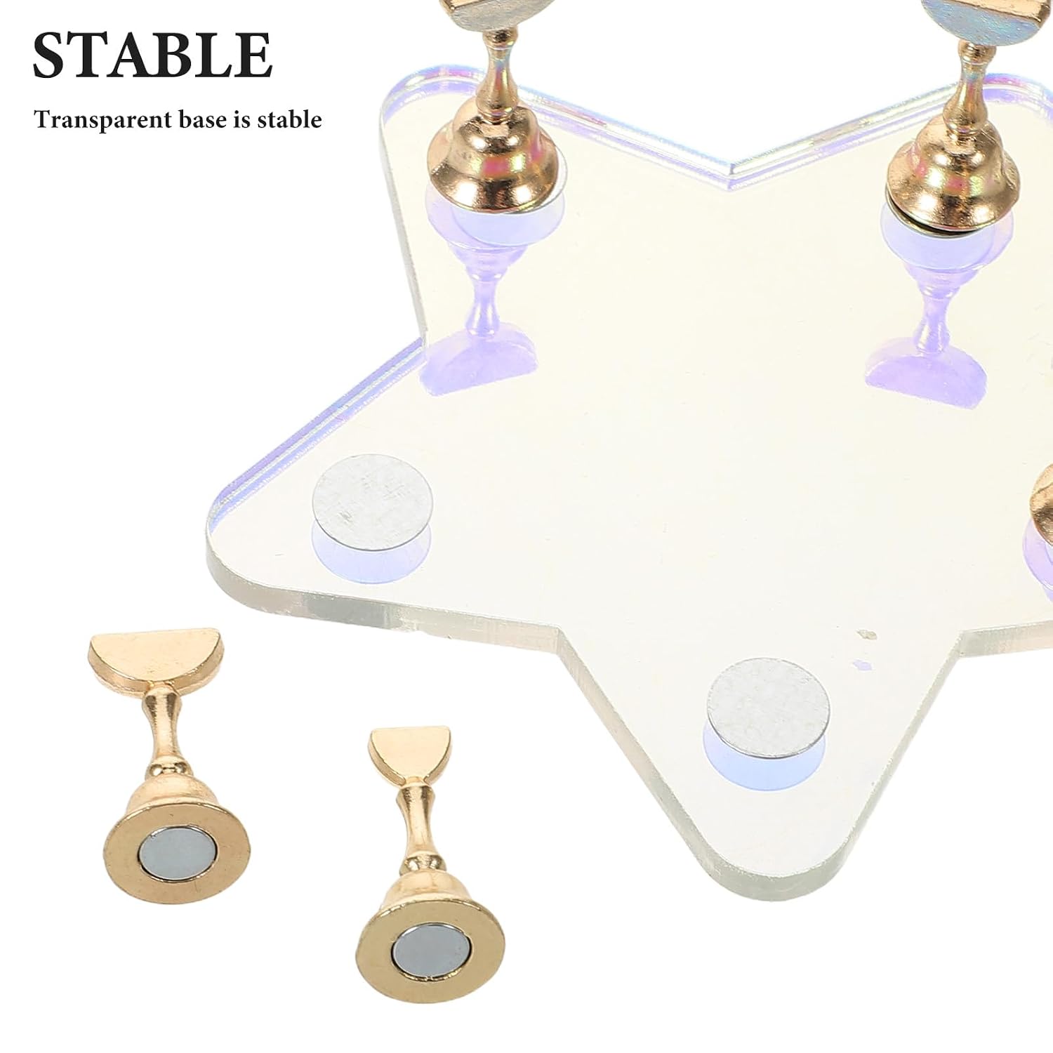 Didiseaon 1 Set Acrylic Nail Art Display Stand: Diy Nail Paintings Art Tool Practice Stand For Beginners And Professionals Salon Use
