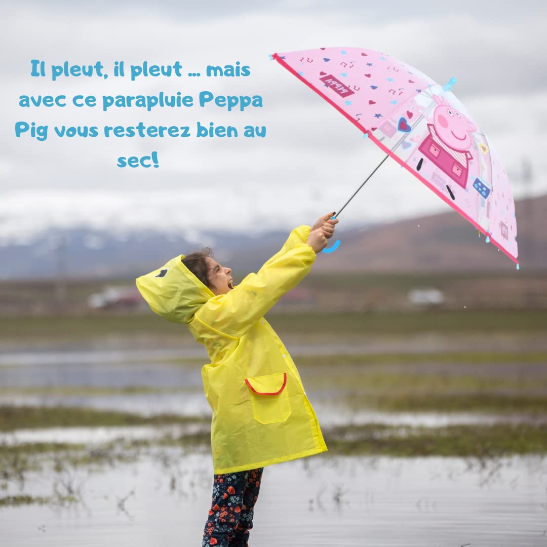 Parapluie Enfant Noir Avec Bande Réfléchissante - 90 Cm Ouvert, 65 Cm Fermé, Anti-UV, Léger 298g