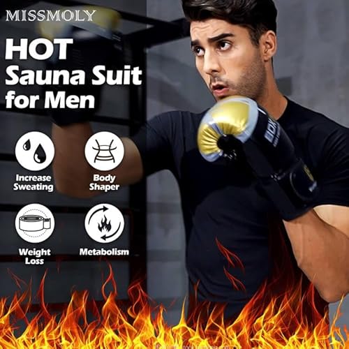 MISS MOLY Colete masculino sauna modelador de cintura com cinto aparador de treino regata modelador