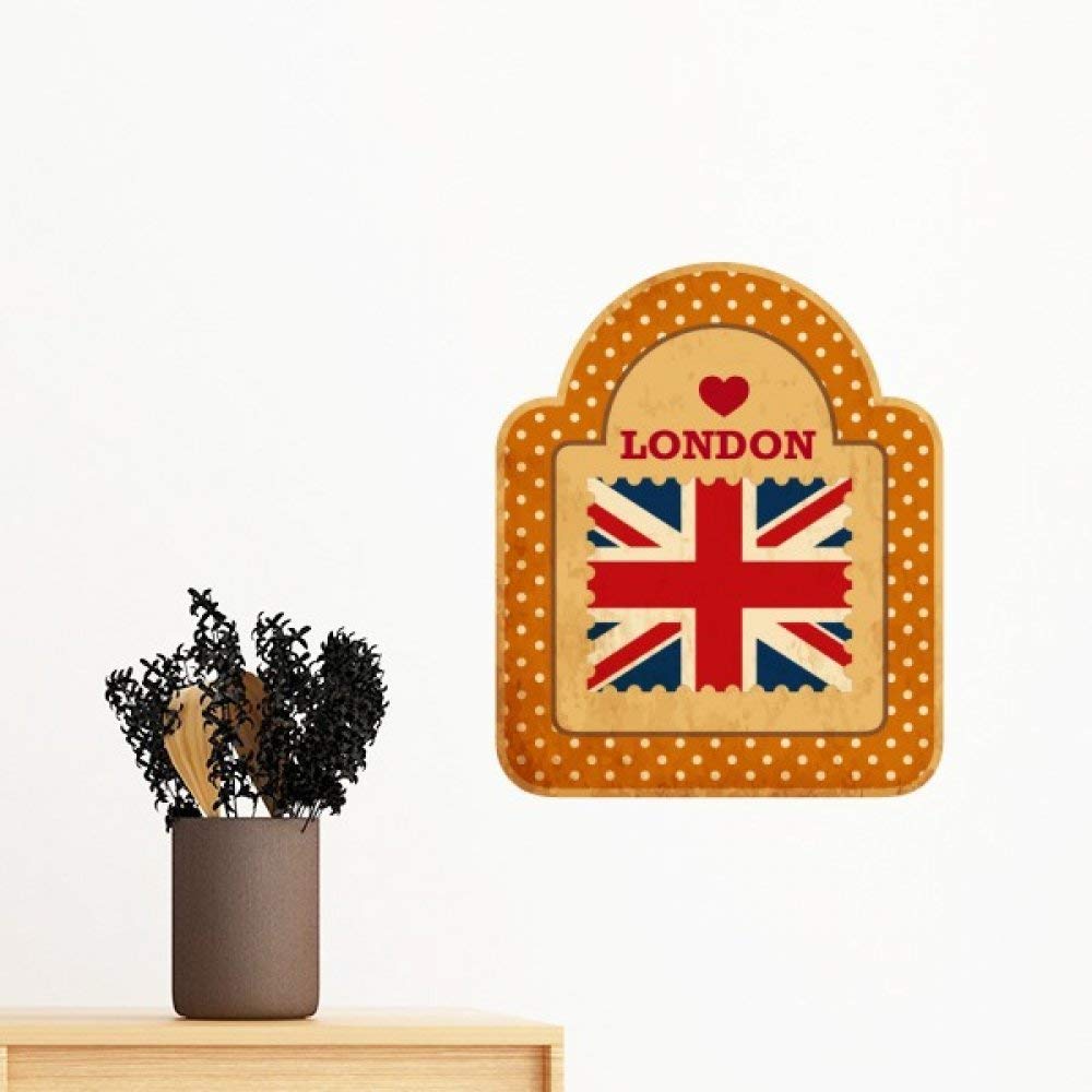 Sticker mural London Union Jack amovible vinyle chambre déco mural 50cm