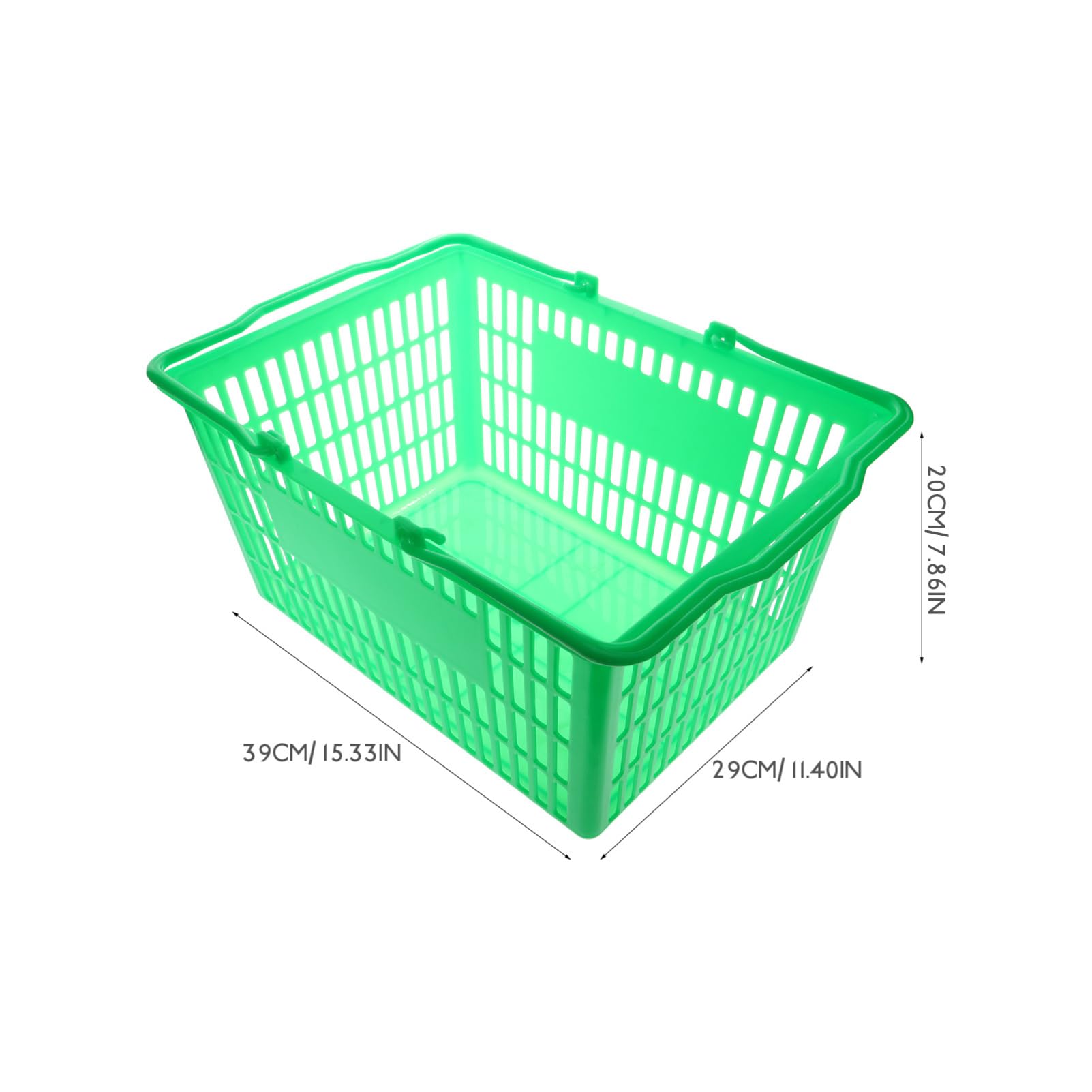 ULTECHNOVO Cestino Portaoggetti in Plastica Spesso Manico per Facile Trasporto, Contenitore per Cosmetici e Snack per Negozi di Frutta e Alimentari
