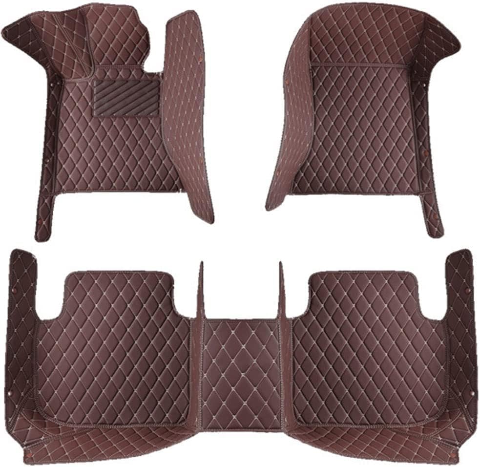 Full Coverage Leather Car Floor Mats for Subaru Outback 2010-2014,Non-slip Backing All Weather Waterproof Full Coverage Protection Car Mats,F/Brown