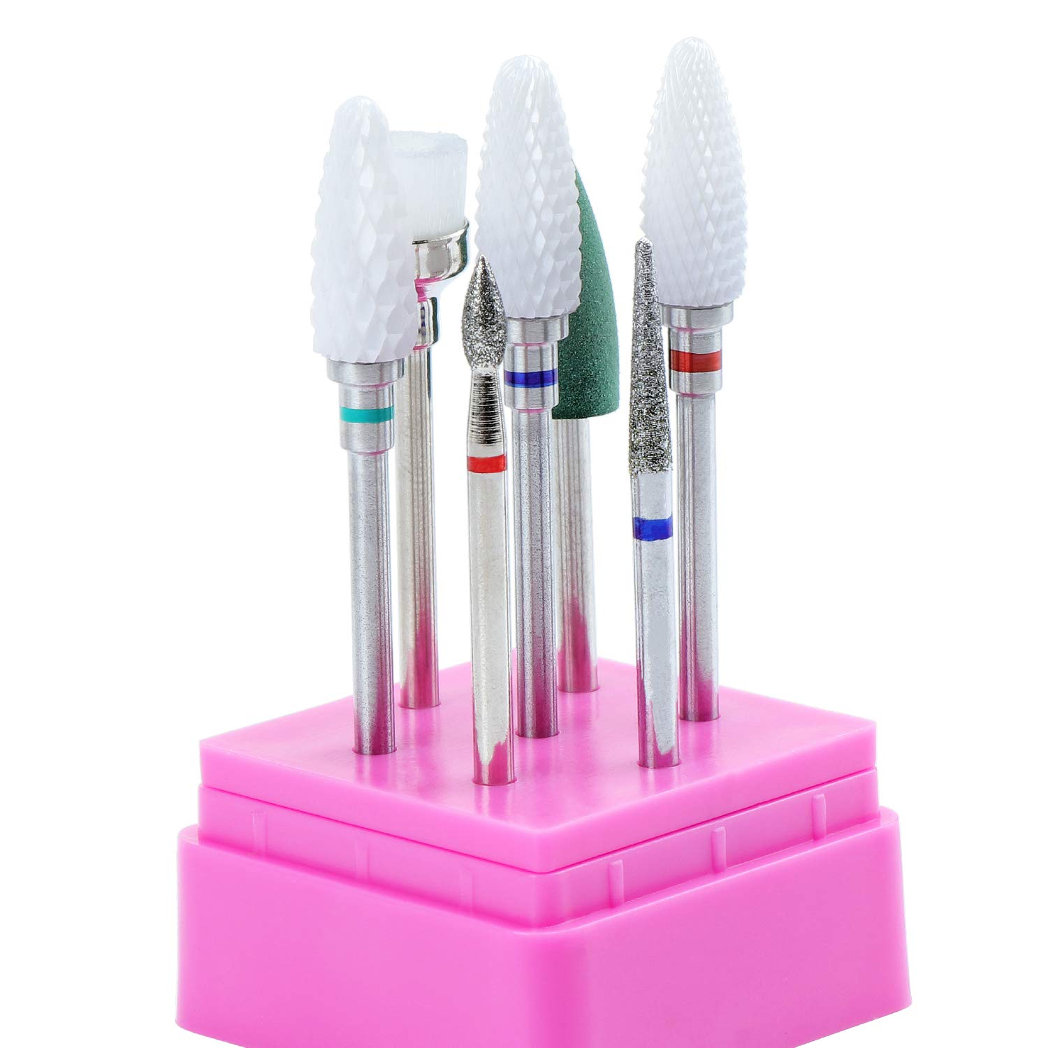 TsunNee, set di 7 punte per unghie professionali in carburo di tungsteno, per limare le unghie, per la maggior parte dei trapani elettrici per manicure, per abbellire le unghie e lucidare le unghie.