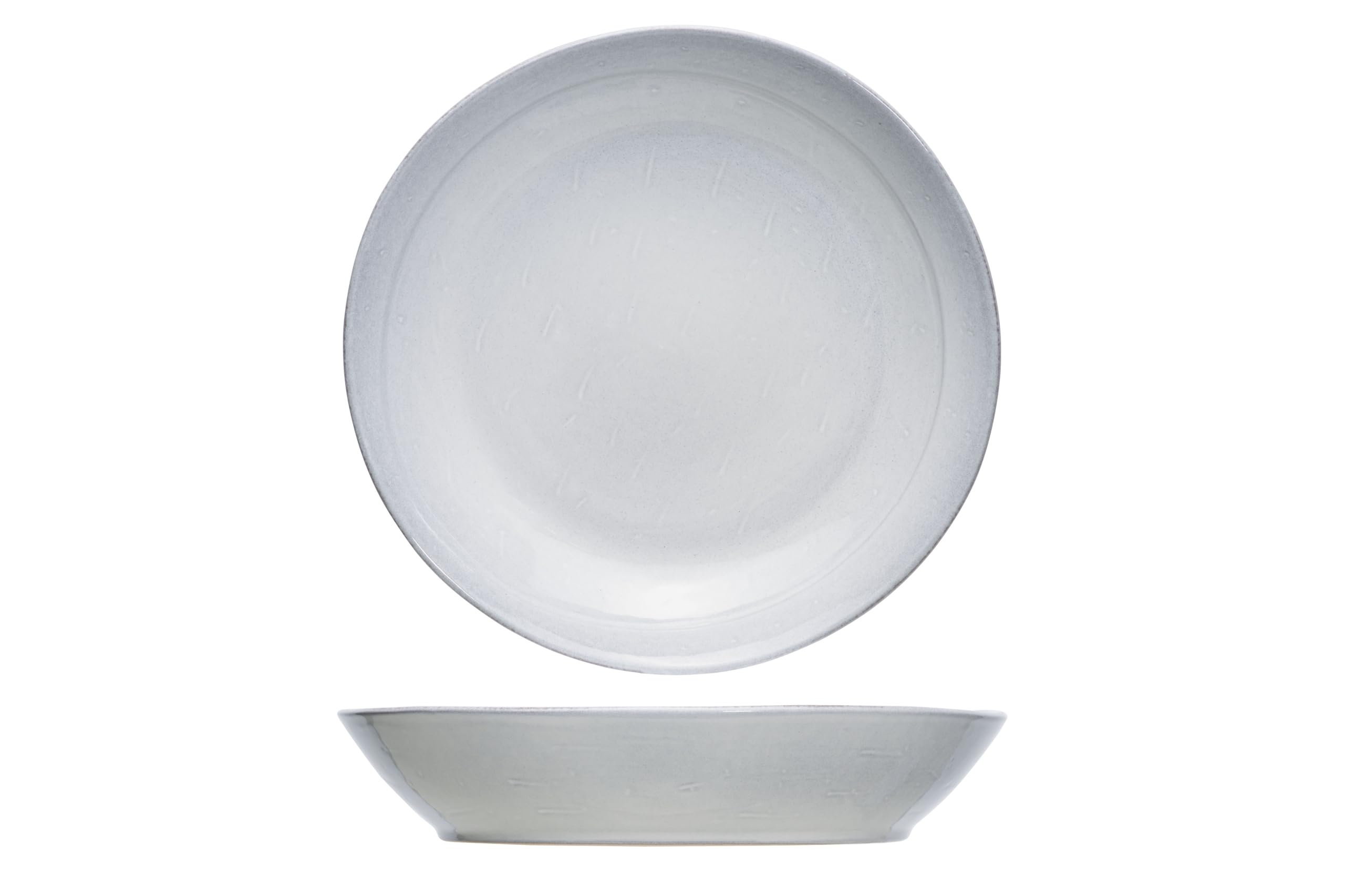 Cosy & Trendy Theodora Grey Set of 6 Stoneware Hollow Plates D22Cm