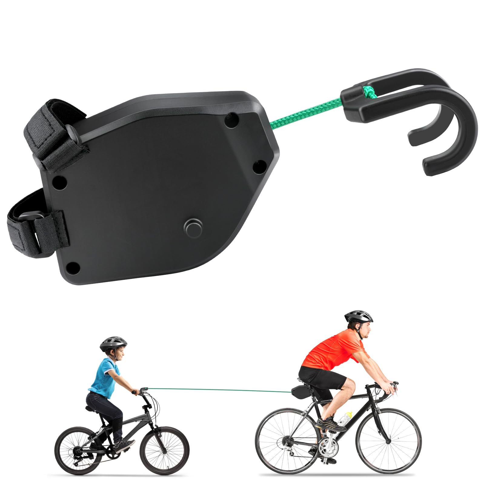 Barre de Remorquage Vélo Enfant Rétractable 2,5 m Câble Traction VTT