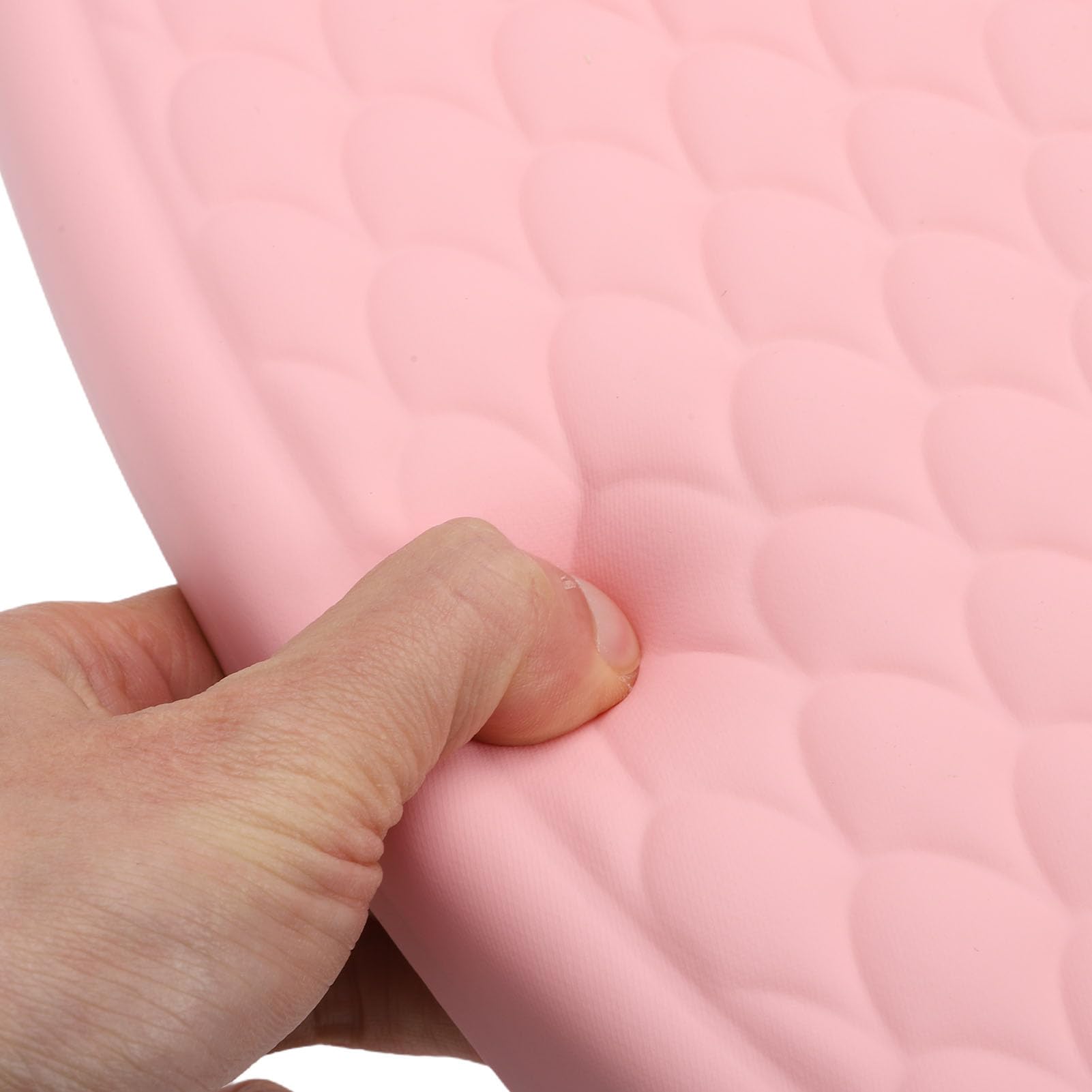 Sorandy Podłokietnik do Manicure w Kształcie Litery U, Różowa Podpórka Pod Paznokcie ze Skóry PU z Obrotowym Uchwytem na Telefon 360° i Dedykowanym Paskiem do Telefonu, Podpórki Manicure Salonu Nail