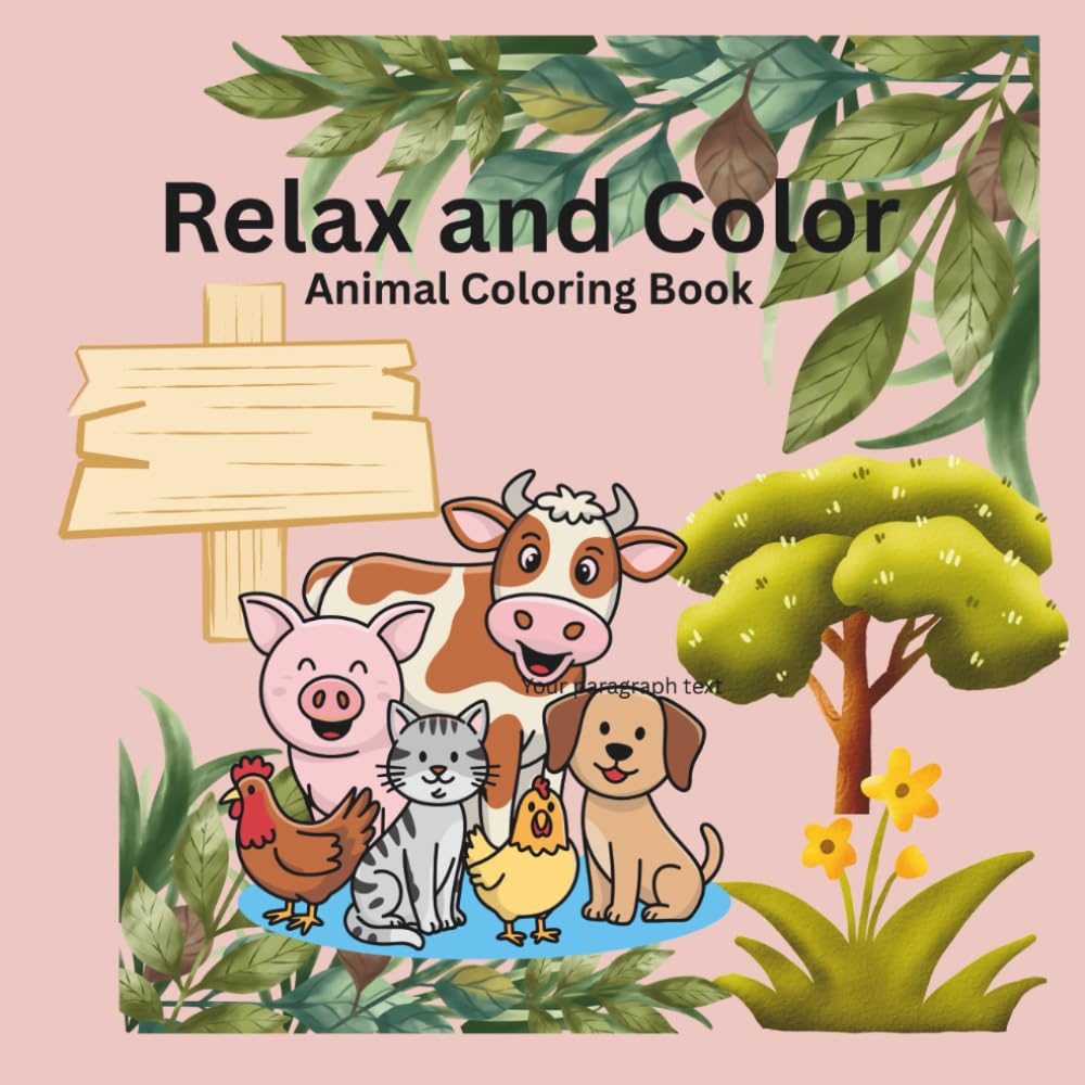 Relax and Color: Fun Animal Coloring Book