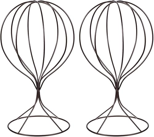 uxcell Soporte de exhibición de metal para sombreros, paquete de 2 unidades para sombreros de mesa y pelucas, soporte moderno para armario para disponible en Yaxa Mexico
