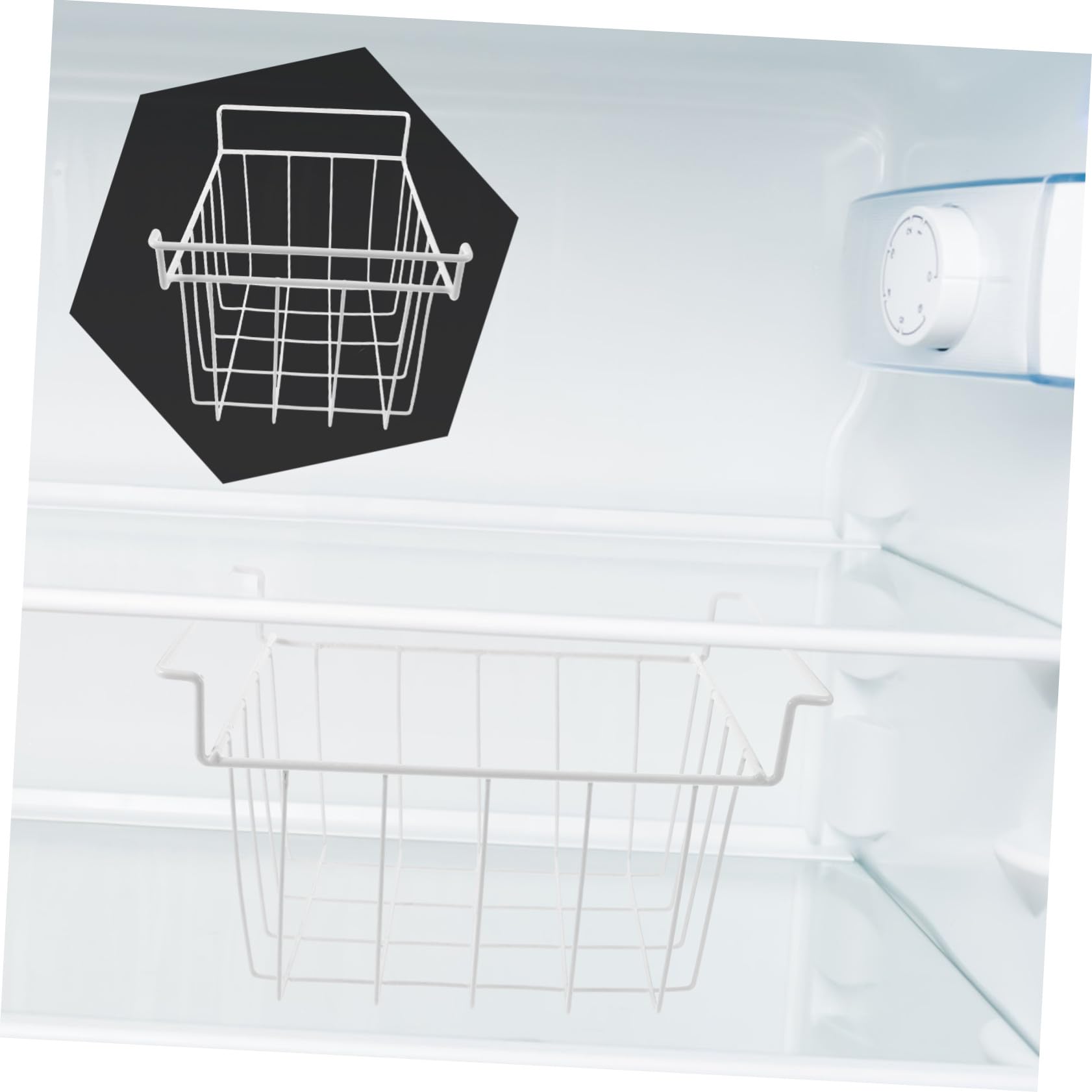Garneck Organizador de Estantes para Congelador Cesta Colgante 35x22x20 Cm Hierro Rejilla Ventilada Almacenamiento Doméstico y Comercial