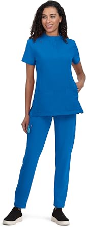 KOI Next Gen Driven Womens 4-Pocket Mandarin Collar Scrub Top