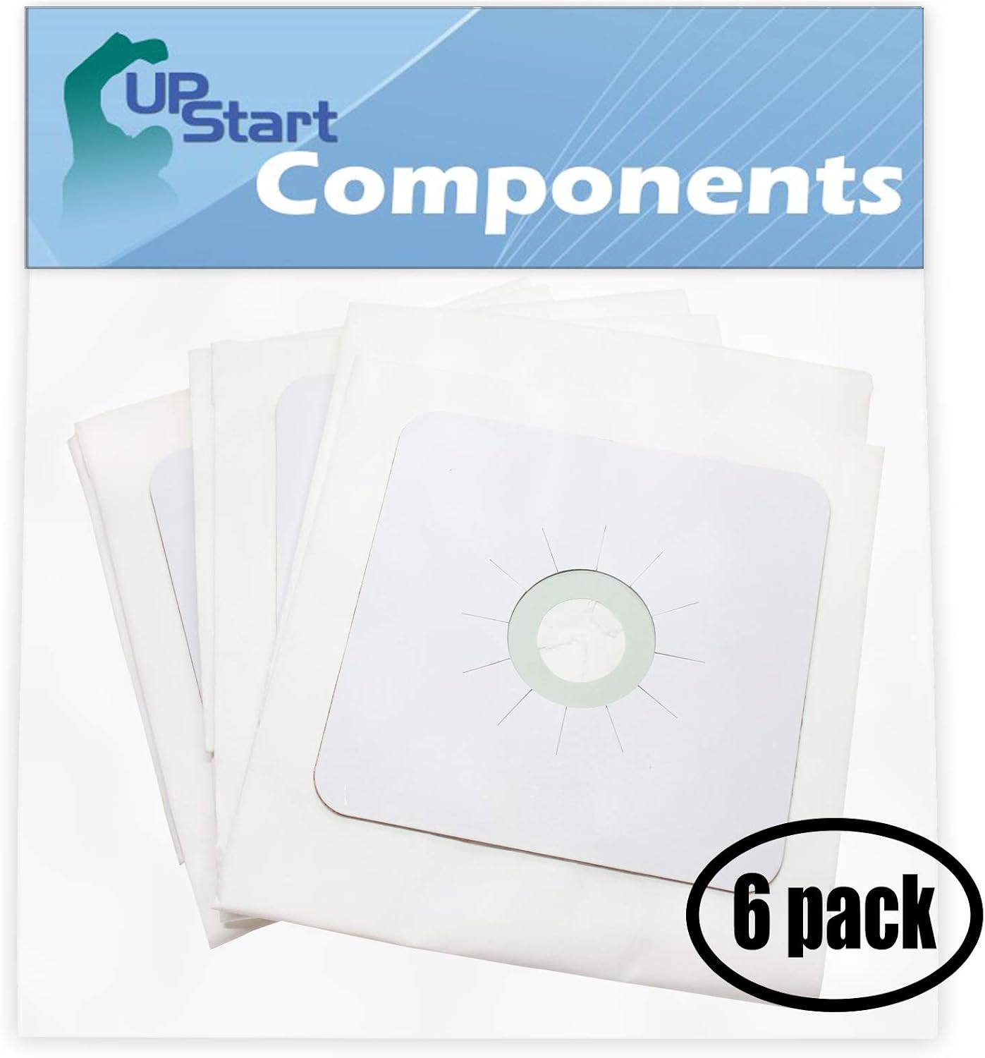 Upstart Battery 18 Replacement for Nutone 44186 Vacuum Bags - Compatible with Nutone 391 Vacuum Bags (6-Pack, 3 Bags per Pack)