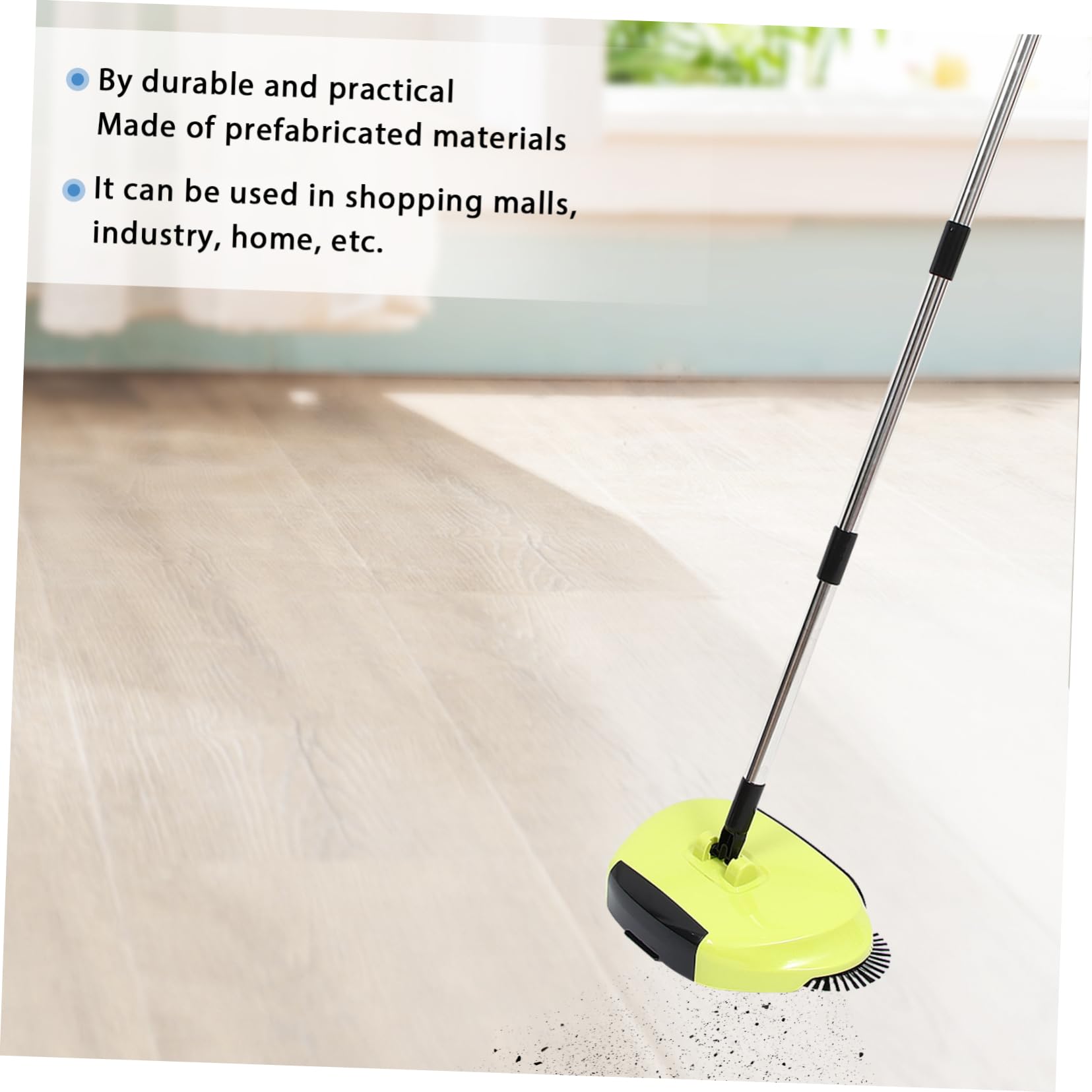 GALPADA Bodenkehrmaschine 3-in-1 aus Abs und Edelstahl mit Schmutzaufnahme