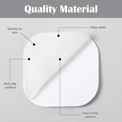 Miniatura 7 de 20 piezas adhesivas cuadradas para bañera, antideslizantes, tracción a bañeras, calcomanías adhesivas para bañera, duchas, piscinas, barcos,