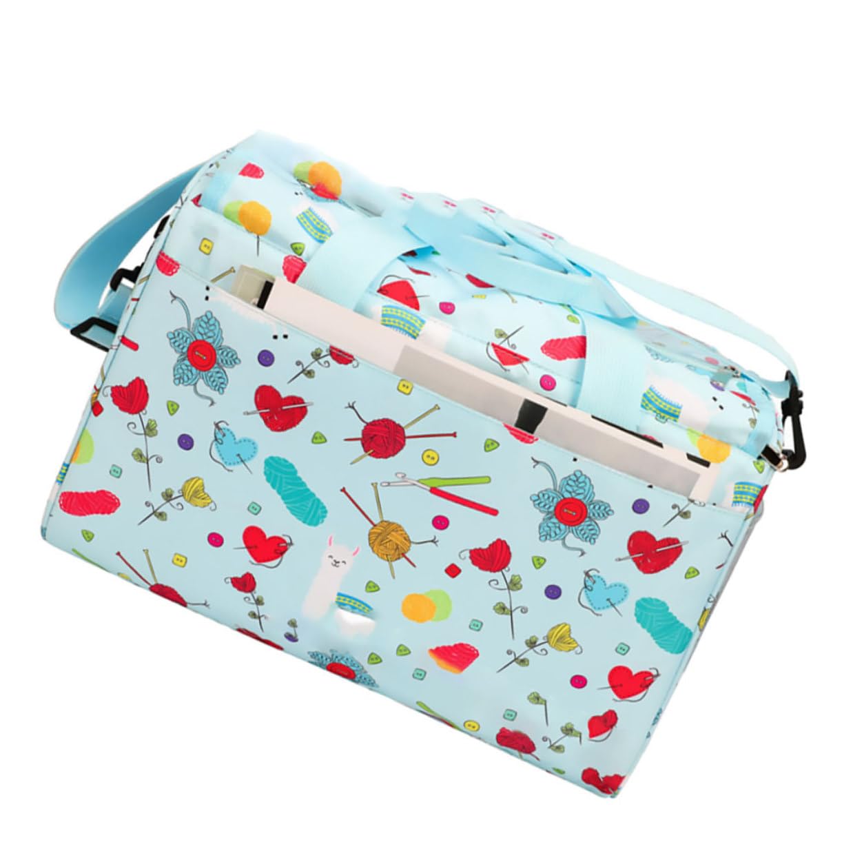 GALPADA Strickzeug-tasche Aus Oxford-material Zur Aufbewahrung Von Diy-strickwerkzeugen Strapazierfähiger Beutel Mit Reißverschluss Wollgarnbehälter Für Handtaschen Und Haushaltsartikel