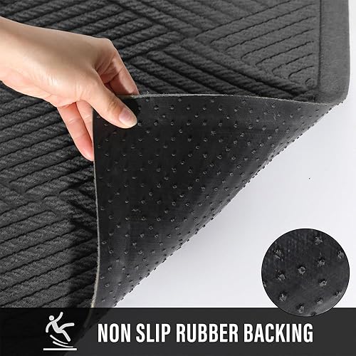 Miniatura 3 de Tapete resistente para puerta delantera, absorbente, resistente a la suciedad y a la suciedad, para interiores y exteriores, resistente a las