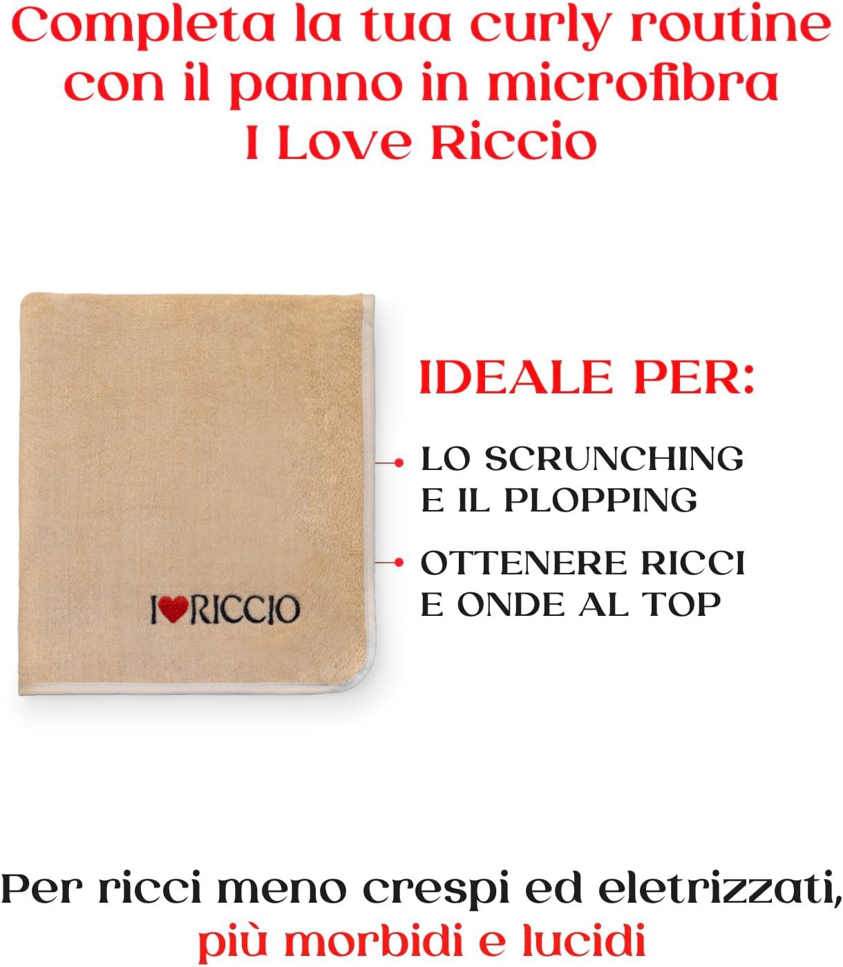 LLooks microvezel krullen handdoek wit - LLooks