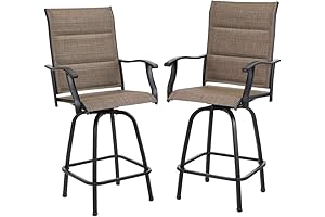 PHI VILLA Outdoor Swivel Bar Stools