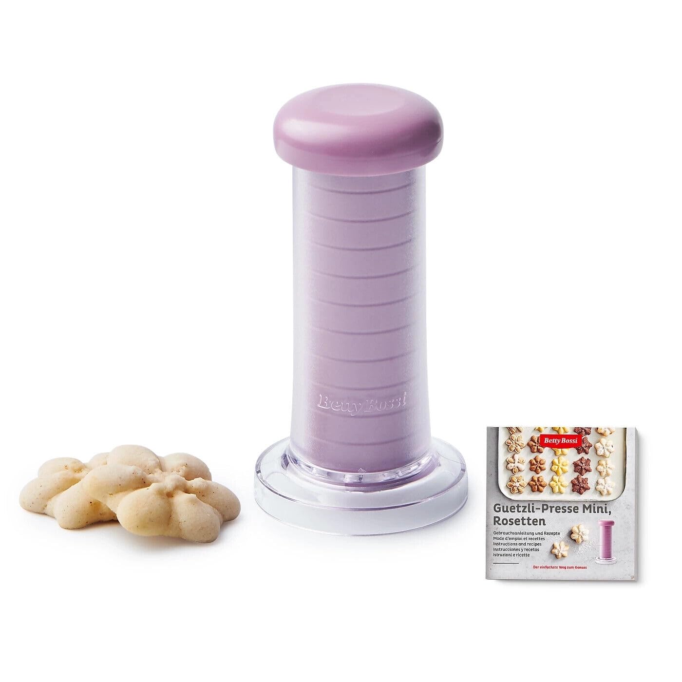 Betty Bossi Keks-Presse + Zwirbel Presse Gourmet im Set - Gebäckpresse für Kekse und Plätzchen, Kekspresse Biscuits und Plätzchenpresse mit Rezeptheften
