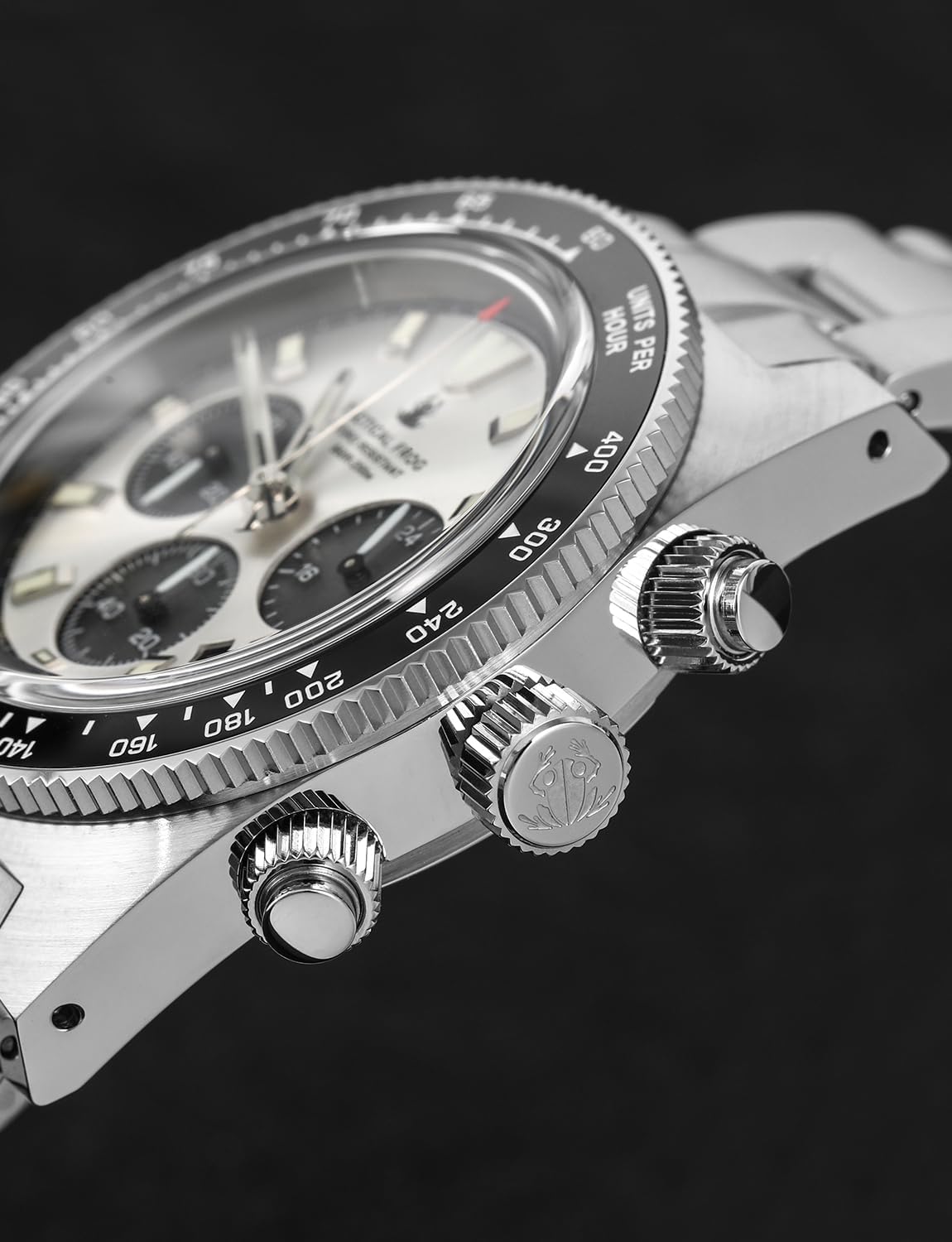 TACTICAL FROG VS75B Solar Chronograph 62MAS Sapphire C3 Luminous 41mm Dial 200M Waterproof Quartz Movement Wristwatch for Men