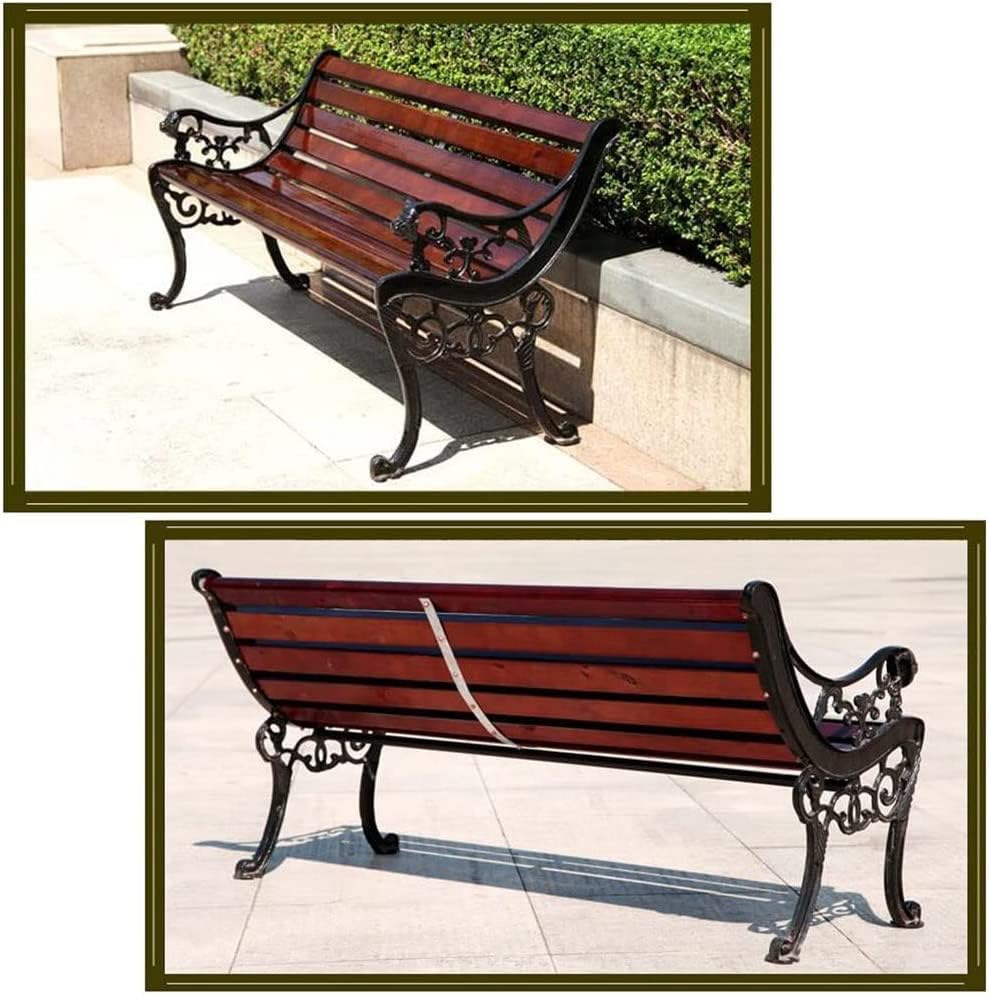 ガーデンベンチ 園のベンチ 120cm/150cm/180cm 屋外用ベンチチェア ガーデンチェア バルコニーベンチ 肘掛けと背もた