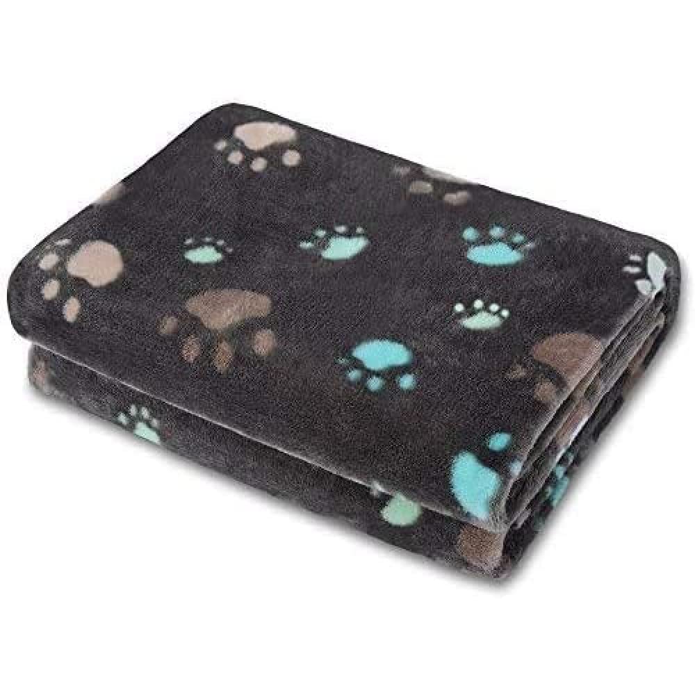 AllisandroPremium Fluffy Durable Dog Blanket, Soft and Warm Fleece Cat Puppy Throw for Small Medium Large Pet, Grey 100 x 160cm