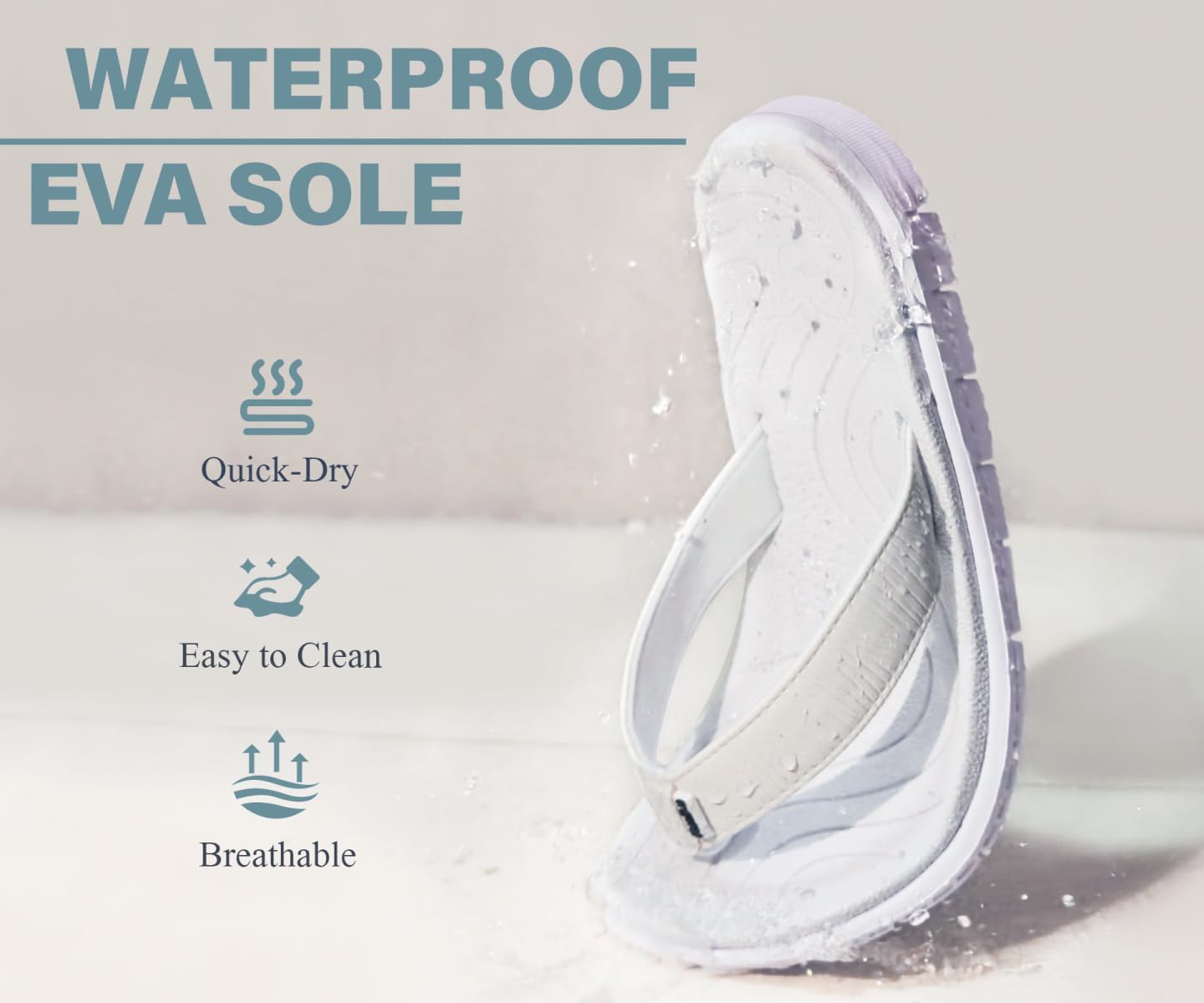 KuaiLu Comfortable Flip Flops for Women with Arch Support Summer Beach Walking Thong Sandals Slip On Indoor Outdoor - Image 3