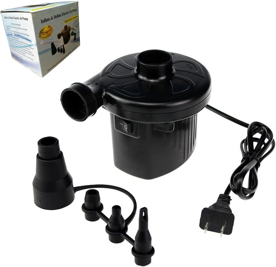 Quick-Fill 110V AC Inflate/Deflate Pump Electric Portable Air Pump for Inflatables Air Mattress Raft Bed Boat Pool Toy