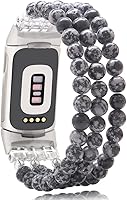 Vista 11 de C&L Accessories Compatible con Fitbit Charge 6/5 Pulsera de Reemplazo con Cuentas de Piedras Preciosas Naturales Hecha a Mano Ajustable para Mujeres