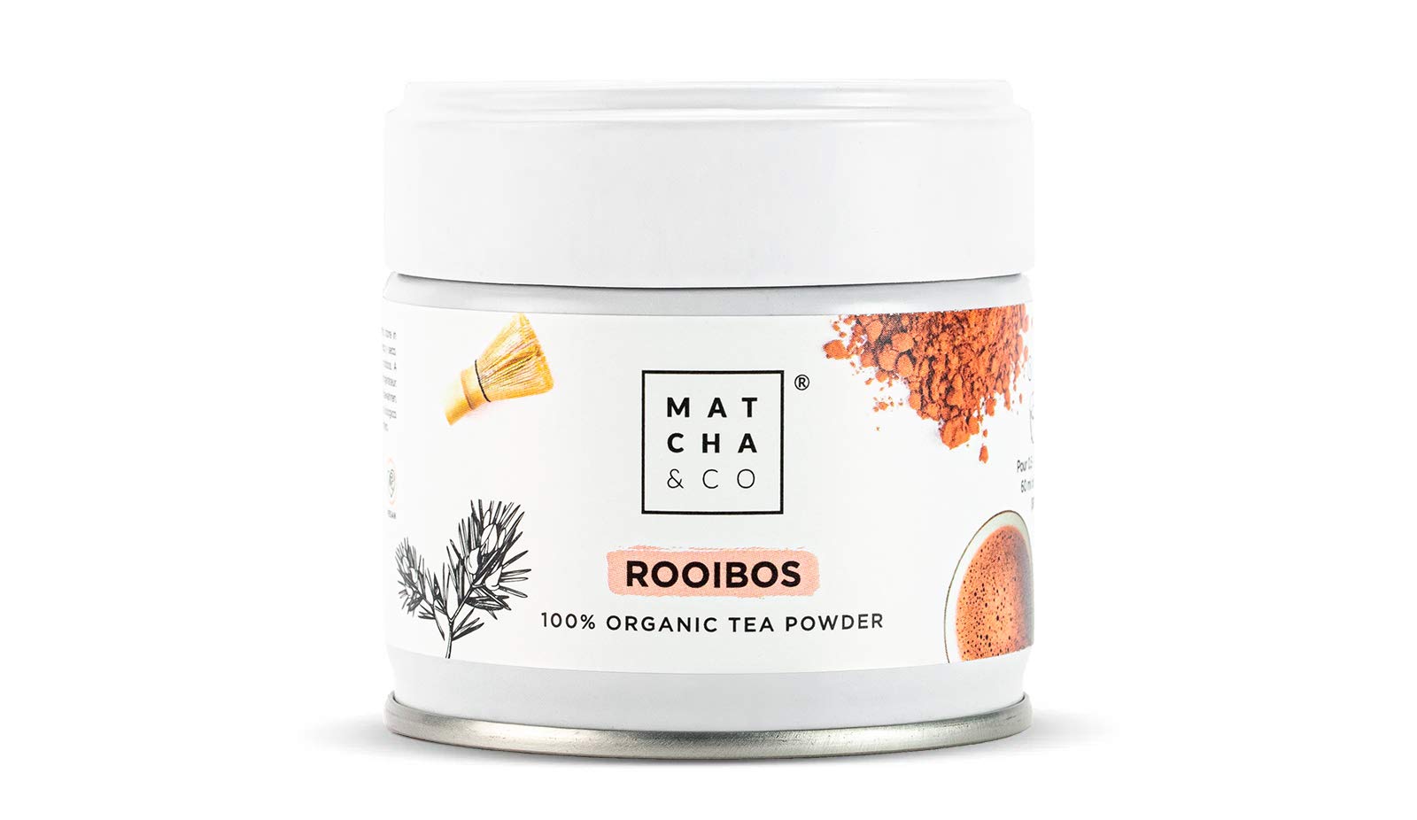 Matcha & CO Té Rooibos [en Polvo] 100% Ecológico 30g. Rooibos Orgánico. Té Rooibos 100% Natural
