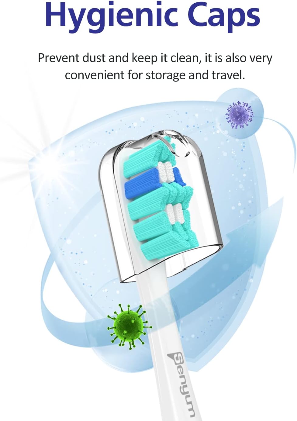 Senyum Replacement Toothbrush Heads for Philips Sonicare Replacement Heads E Series,for Phillips Sonicare Replacement Brush Head E-Series Essence Electric Brush Heads for Sonicare 6 Pack