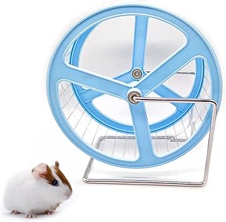 Quiet Hamster Exercise Wheel Silent Spinner Hamster Running Wheels 9.8 Inches Small Animal Exercise Wheel for Dwarf Syrian Gerbils Hamsters Mice (Large)