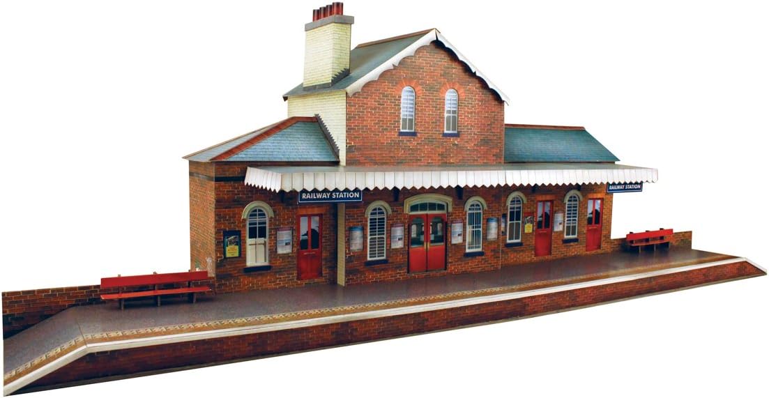 1:48 Scale Railway Station Model Making Kit, 7mm O gauge (Multicolour)
