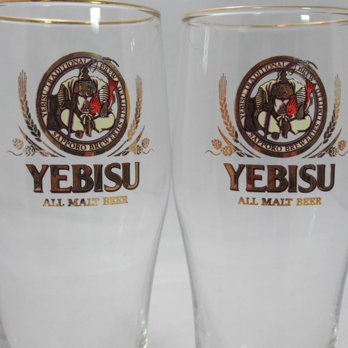 Amazon | 旧エビスビールロゴ 金彩カラープリント タンブラーグラス2客