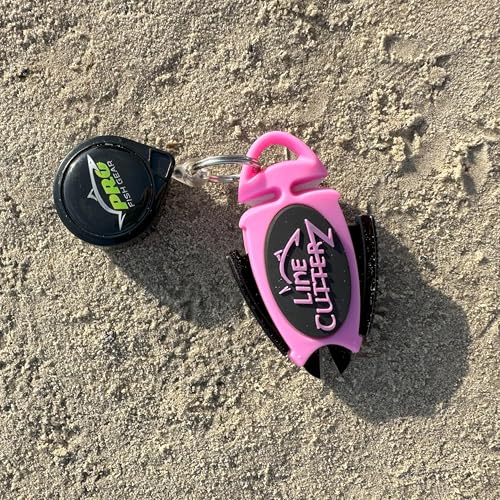 Image of LINE CUTTERZ Patented Dual Hybrid Ceramic Cutter + Stainless Steel Micro Scissors Fishing Line Trimmer - Pink