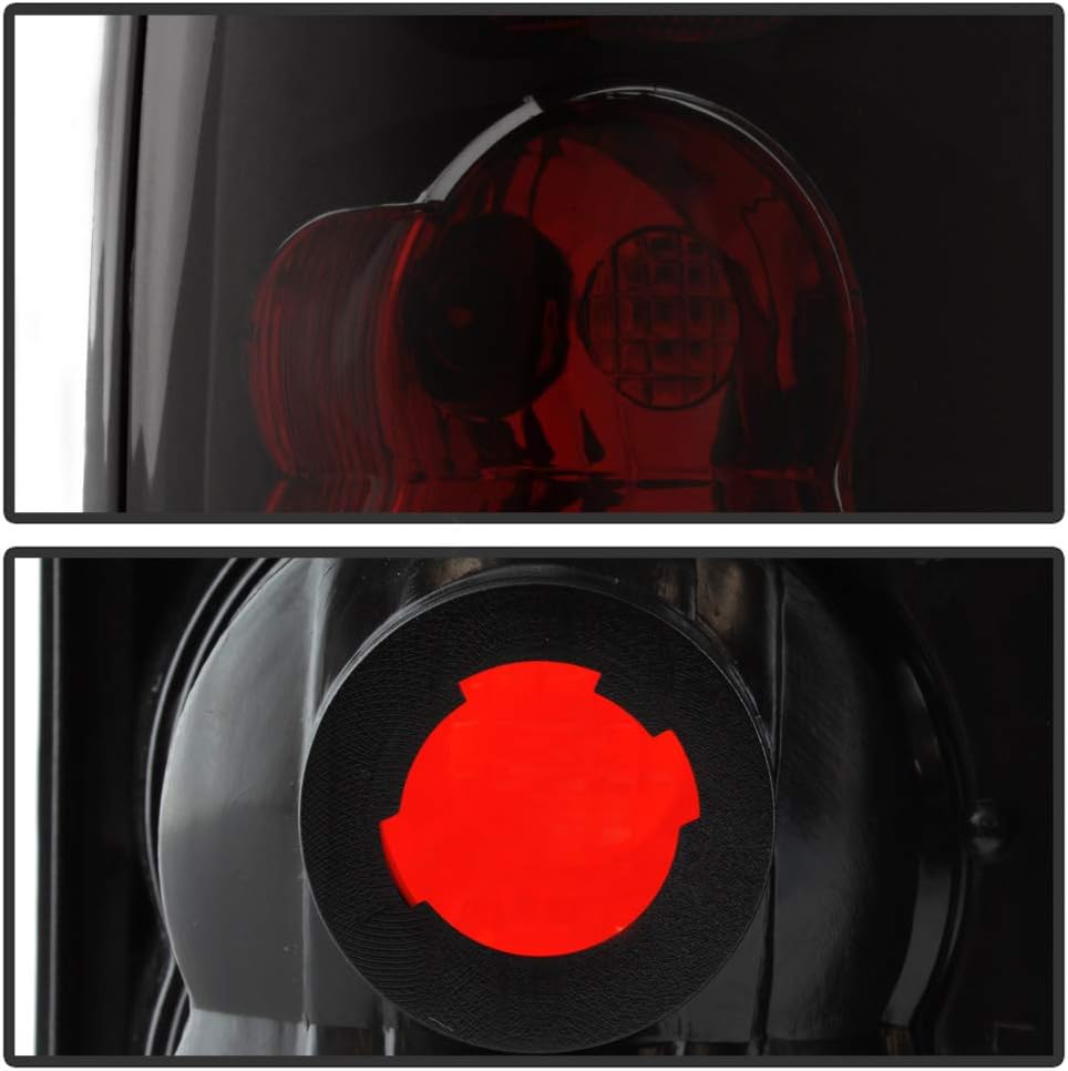 ACANII - For Black Smoke 1989-1995 Toyota Pickup 2WD & 4WD Tail Brake Lights Left+Right