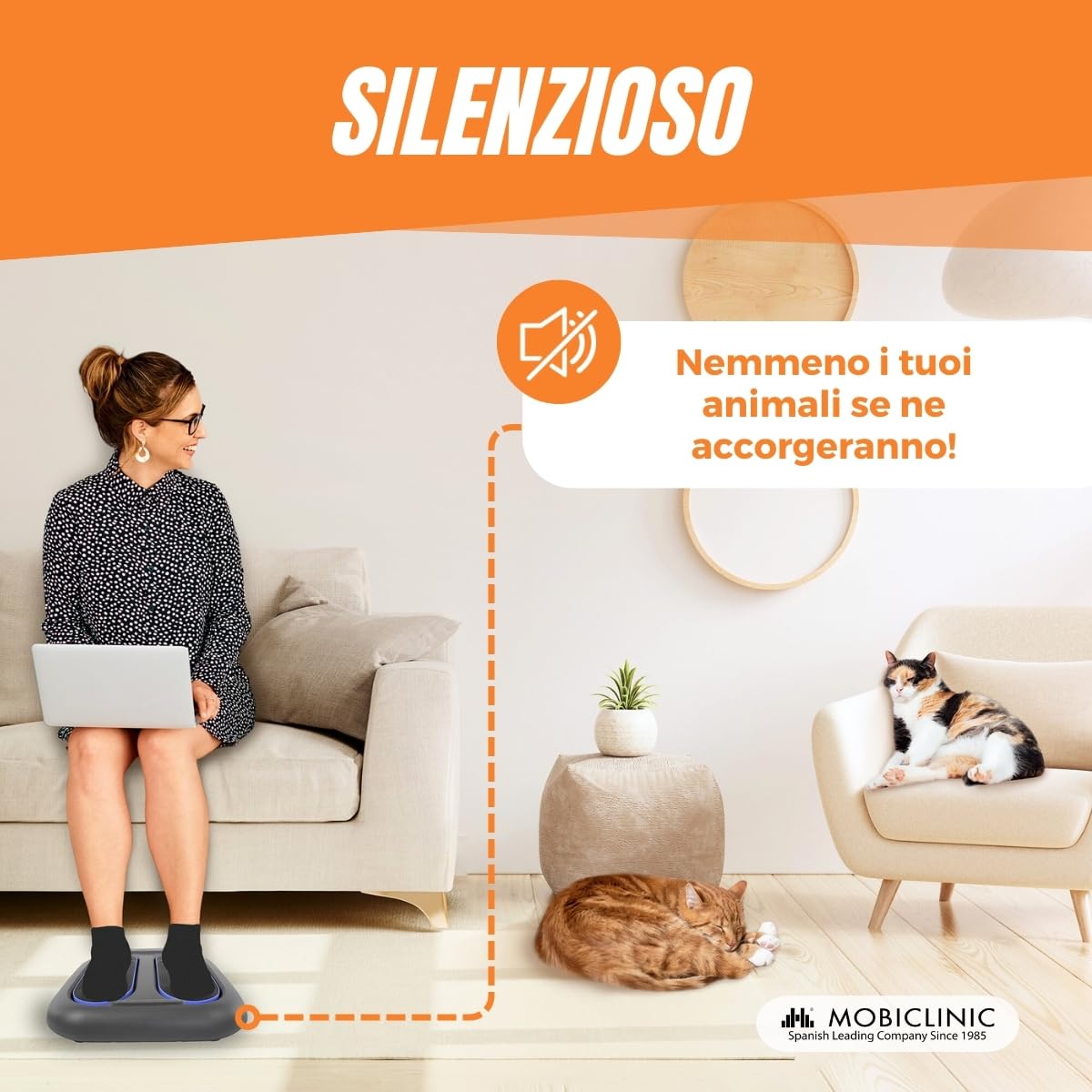 Mobiclinic® fitness, Massaggiatore per piedi elettrico, 10 livelli di vibrazione, 5 programmi, Timer, Vibrolegs, Vibromassaggiatore, Pedana vibrante, Telecomando e display led, Vibfit