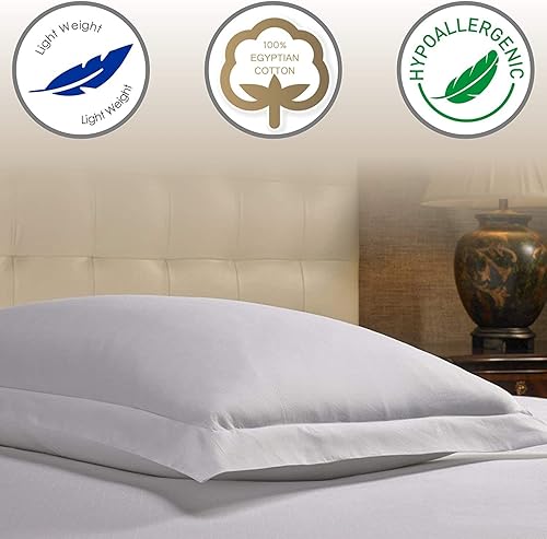 Miniatura 4 de Juego de 2 fundas de almohada cuadradas europeas de 600 hilos, 100% algodón natural, paquete de dos fundas de almohada europeas de 28 x 28 pulgadas,