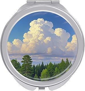 Espejo de maquillaje de viaje plegable portát...