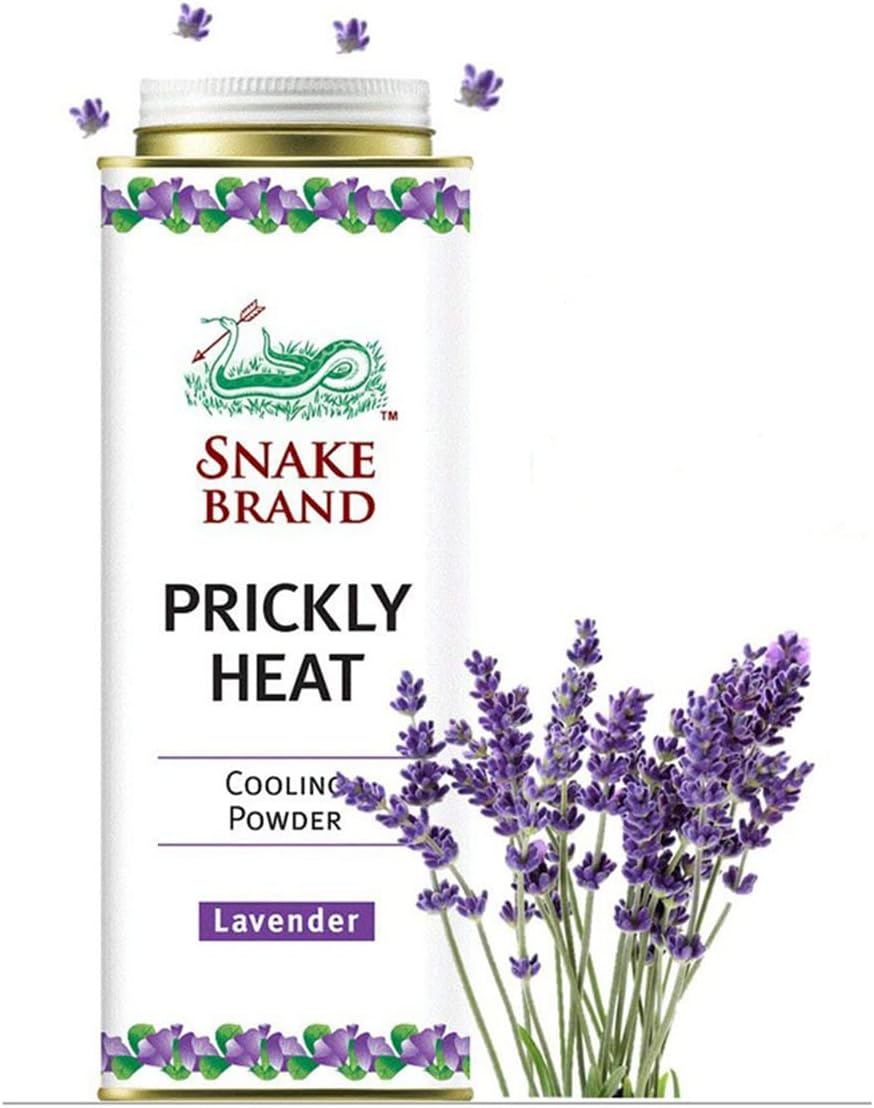Snake Brand Prickly Heat Cooling Talcum Powder | For Heat & Rash Treatment (280g, Relaxing)