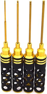 Sechskant Schraubendreher Satz 4-teilig, RC Werkzeug Innensechskant Schraubenzieher Handwerkzeug für Modellbau RC Auto Boot Quadcopter Hubschrauber Multirotor Modelle (1.5mm 2.0mm 2.5mm 3.0mm)