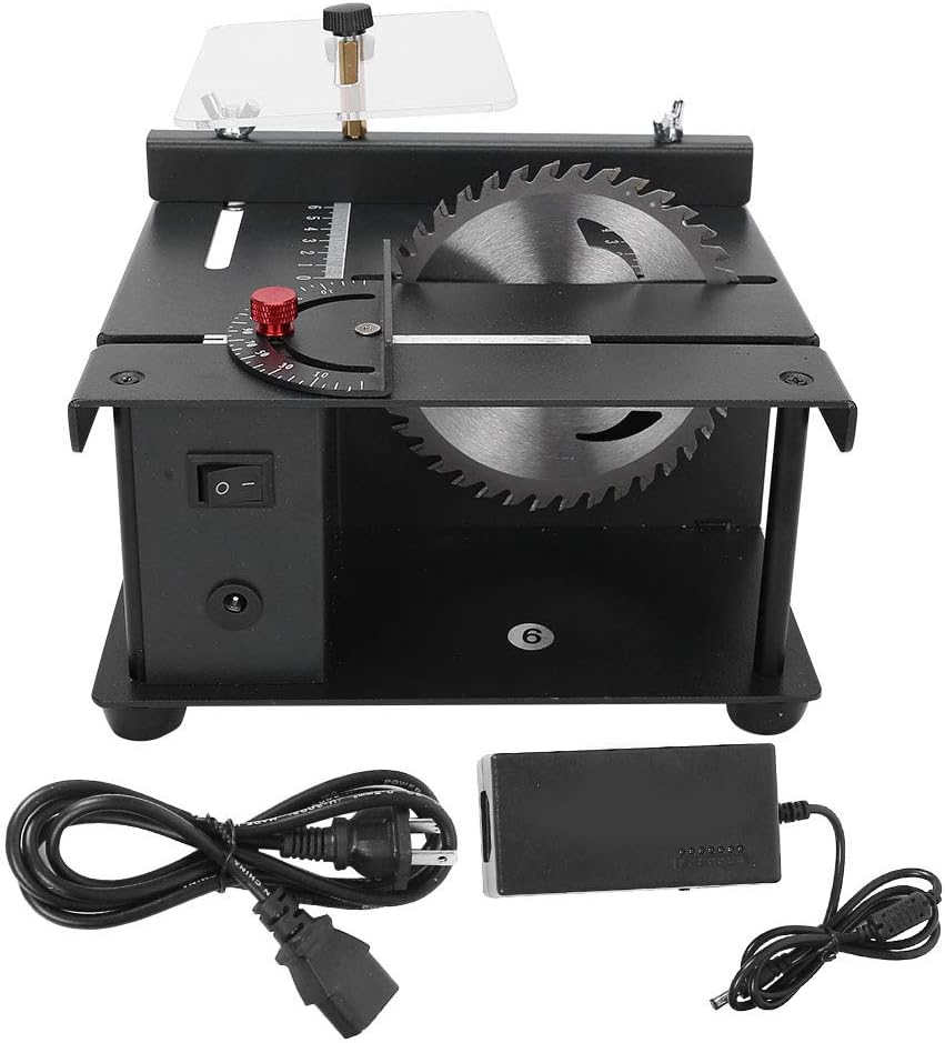 Focket Sliding Compound Miter Saw, Multifunctional Mini Table Saw, 3000rpm, 35mm Cutting Depth, 0-90 Bevel Cutting, Extensible Table, Crosscutting, Versatile Material Cutting