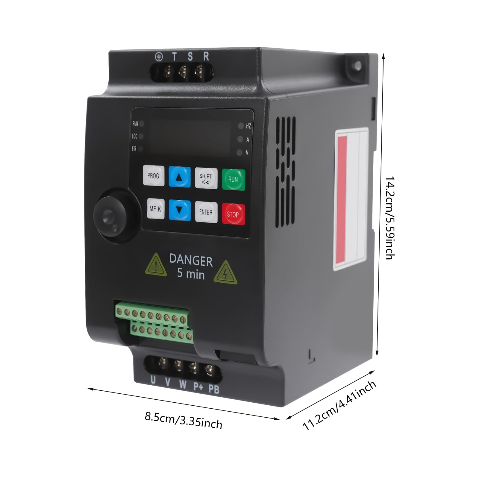 Convertitore di frequenza, 2,2kW 3HP VFD Convertitore di frequenza 380V Monofase/Trifase Inverter, Variatore di frequenza Driver Inverter per motori, trapani, pompe, refrigeratori