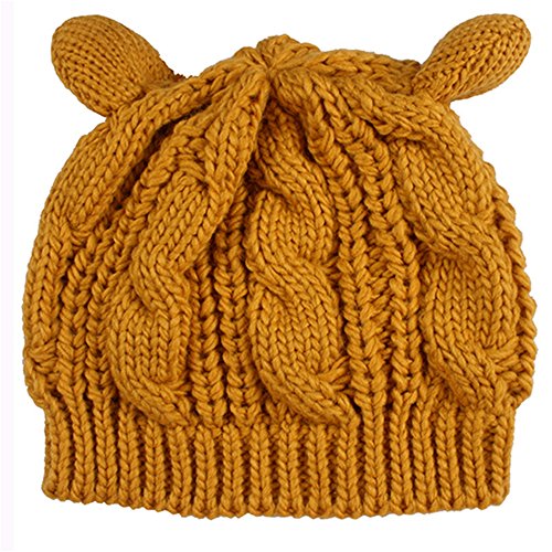 Beanie skully cap unisexe en forme d'oreilles de chat mignon
