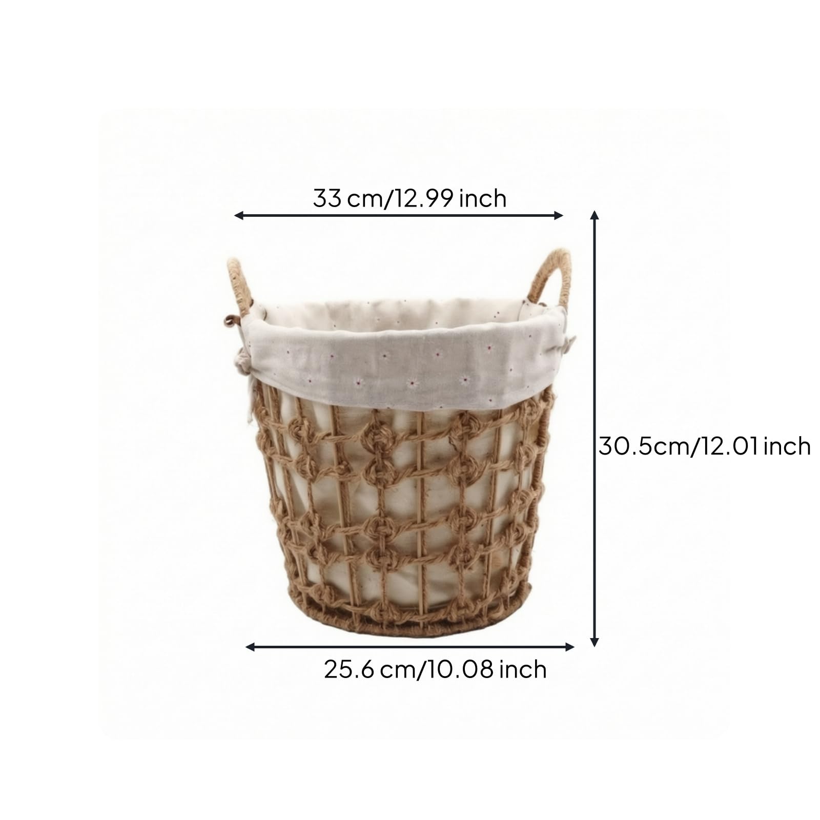 Cesta Ratán con Lavable Cesta Ratán corativa Cesto Almacenamiento con Forro para Armario, Grande, style to 4