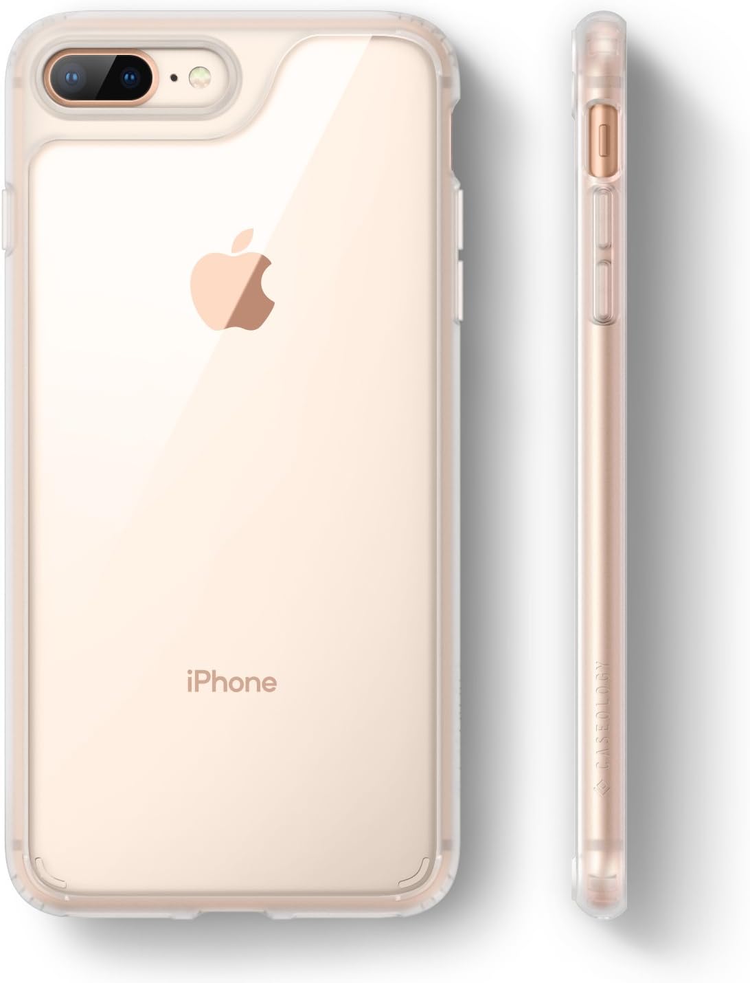 Caseology Waterfall for Apple iPhone 8 Plus Case (2017) / for iPhone 7 Plus Case (2016) - Minimal & Transparent - Frost Clear