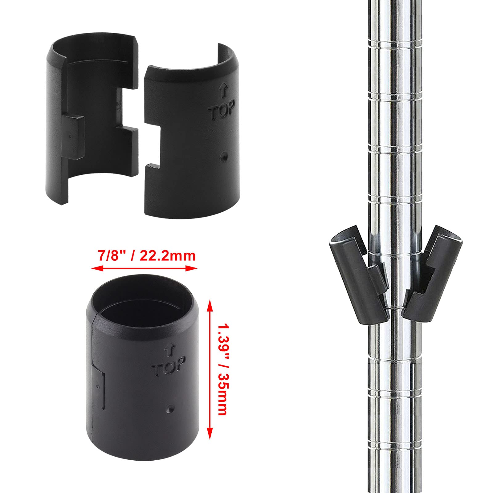 7/8 Inch Shelf Lock Clips - 72 Pack -3